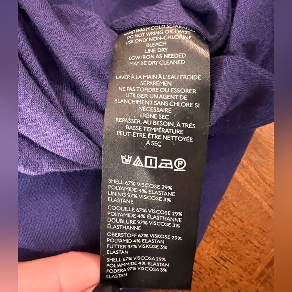 Maeve Long-Sleeve Scoop-Neck Mini Dress. Retro. Navy. Size XL Petite. NWT - Picture 7 of 10